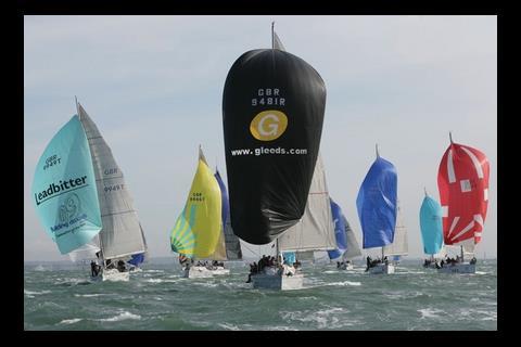 Class 40.7 yachts race for the finish
